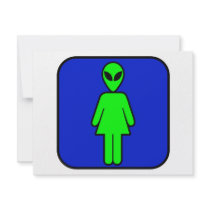 Alien Woman invitations by AlienShack Alien Woman invitations