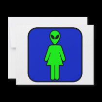 Alien Woman invitations