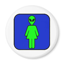 Alien Woman Refrigerator Magnets