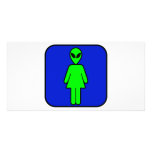 Alien Woman Custom Photo Card