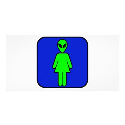 Alien Woman Custom Photo Card by AlienShack