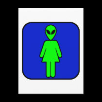 Alien Woman postcards
