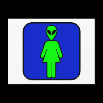 Alien Woman postcards