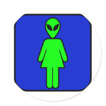 Alien Woman Stickers