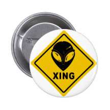 Alien X-ING Pinback Button