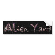 Alien Yard bumper stickers by delightfulbubble Alien Yard bumper stickers