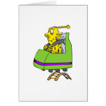 Alien yellow coaster card