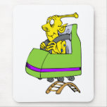Alien yellow coaster mousepad