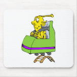 Alien yellow coaster mousepad