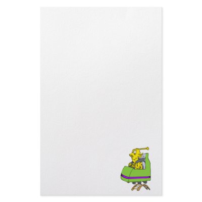 Alien yellow coaster customized stationery by alien_nation