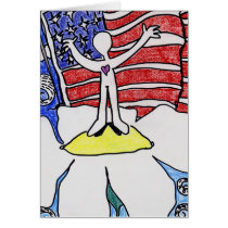 Alienated Soul: Standing ontop of Flower US Flag cards