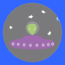 aliens and earth stickers