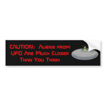 Aliens Are Close bumper sticker bumper stickers by SuzeeQ Aliens Are Close bumper sticker bumper stickers