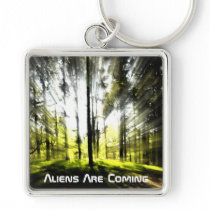 Aliens are coming keychains