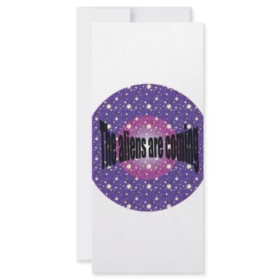 Aliens are coming rack cards by EMAFilmClub