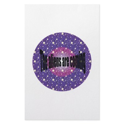 Aliens are coming stationery by EMAFilmClub