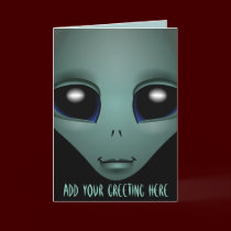 Aliens Art Cards Invitations Custom Halloween Card cards