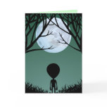 Aliens Art Cards Invitations Custom Halloween Card