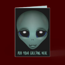 Aliens Art Cards Invitations Custom Halloween Card cards