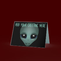 Aliens Art Cards Invitations Custom Halloween Card cards
