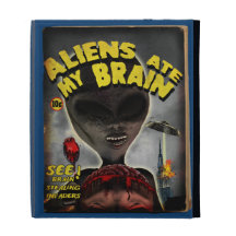 Aliens Ate My Brain Pulp Cover Style Case iPad Folio Covers