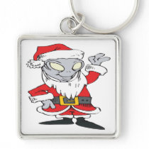 Aliens Celebrate Christmas Too Key Chain