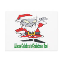 Aliens Celebrate Christmas Too Postcards