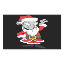 Aliens Celebrate Christmas Too Rectangular Stickers