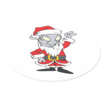 Aliens Celebrate Christmas Too Sticker