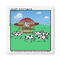 Aliens Cows magnets by JustCritters Aliens Cows magnets