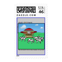 Aliens Cows Stamps