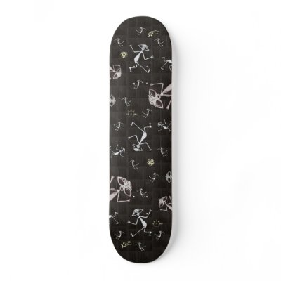 Aliens Everywhere in Space Skateboard by Quantum_Art_Nerd