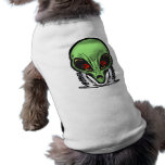 Aliens Face Of Terror Dog Tee Shirt