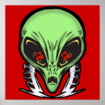 Aliens Face Of Terror Poster
