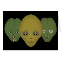 Aliens Greeting Card