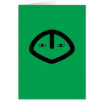Aliens - Greeting Card - Tall - green