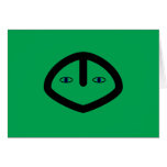 Aliens - Greeting Card - Wide - Green