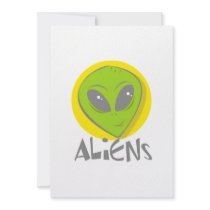 Aliens Head Personalized Announcement