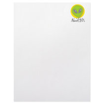 Aliens Head Personalized Letterhead