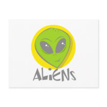 Aliens Head Post Card