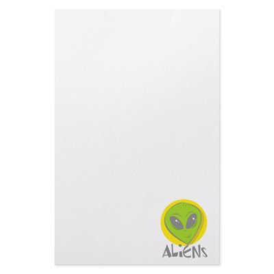 Aliens Head Customized Stationery by alien_nation