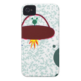 Aliens in Space iPhone 4 Case