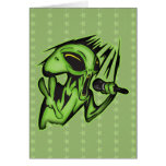 Aliens Invade The Karaoke Bar Greeting Card