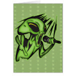 Aliens Invade The Karaoke Bar Greeting Card