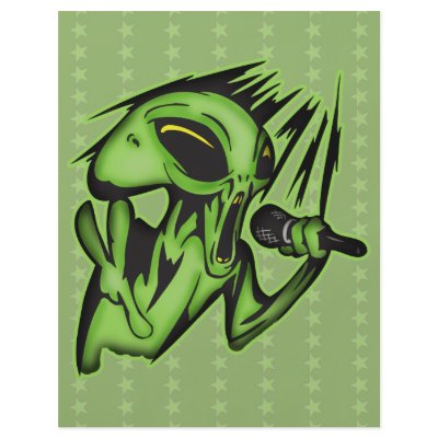 Aliens Invade The Karaoke Bar Flyer by sagart1952