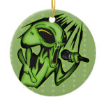 Aliens Invade The Karaoke Bar Christmas Tree Ornaments