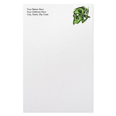 Aliens Invade The Karaoke Bar Personalized Stationery by sagart1952