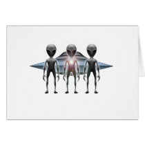 Aliens Landing Cards