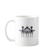 Aliens Landing Coffee Mug