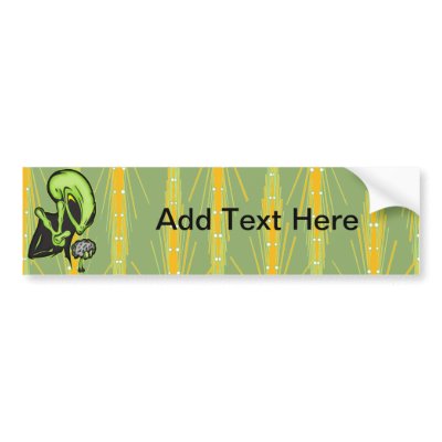 Aliens Love Brain Food Bumper Stickers by sagart1952